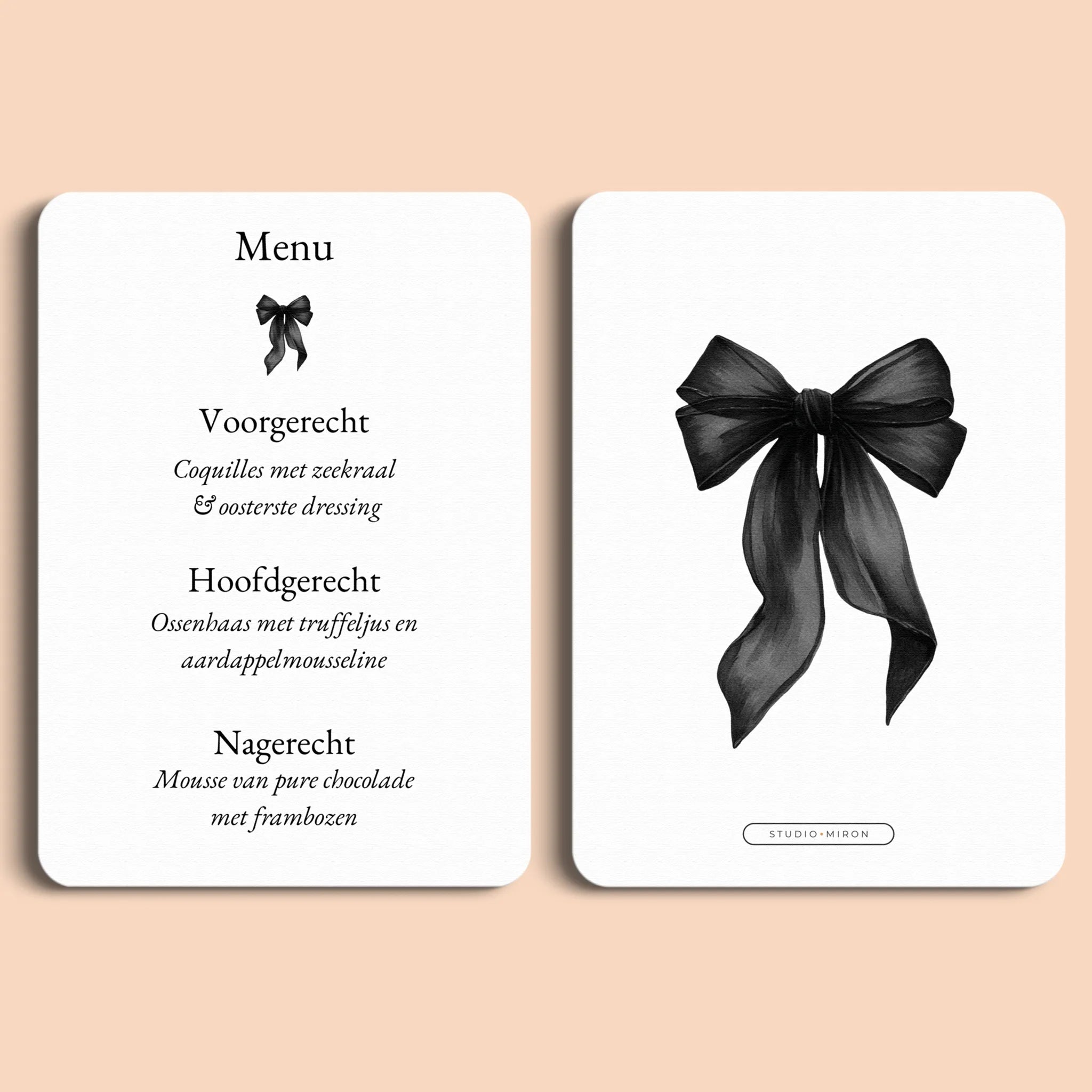 Kerst Menu | Zwarte Strik