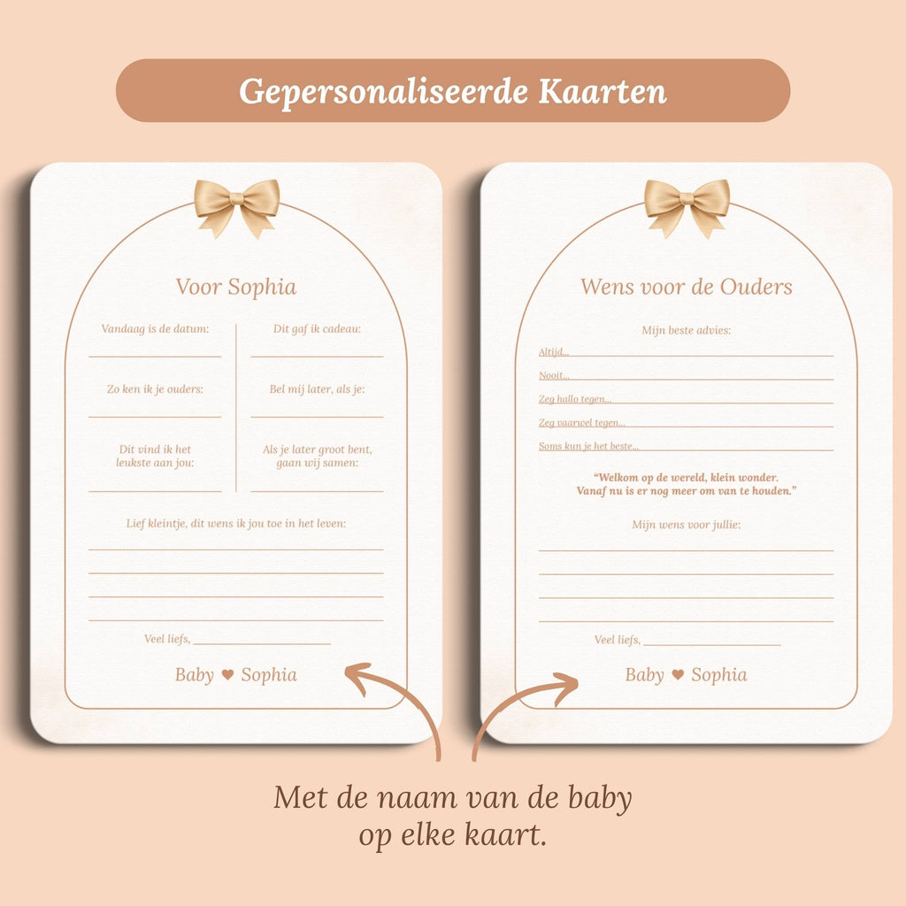 Kraamkaarten Set | Boho Beertje Beige