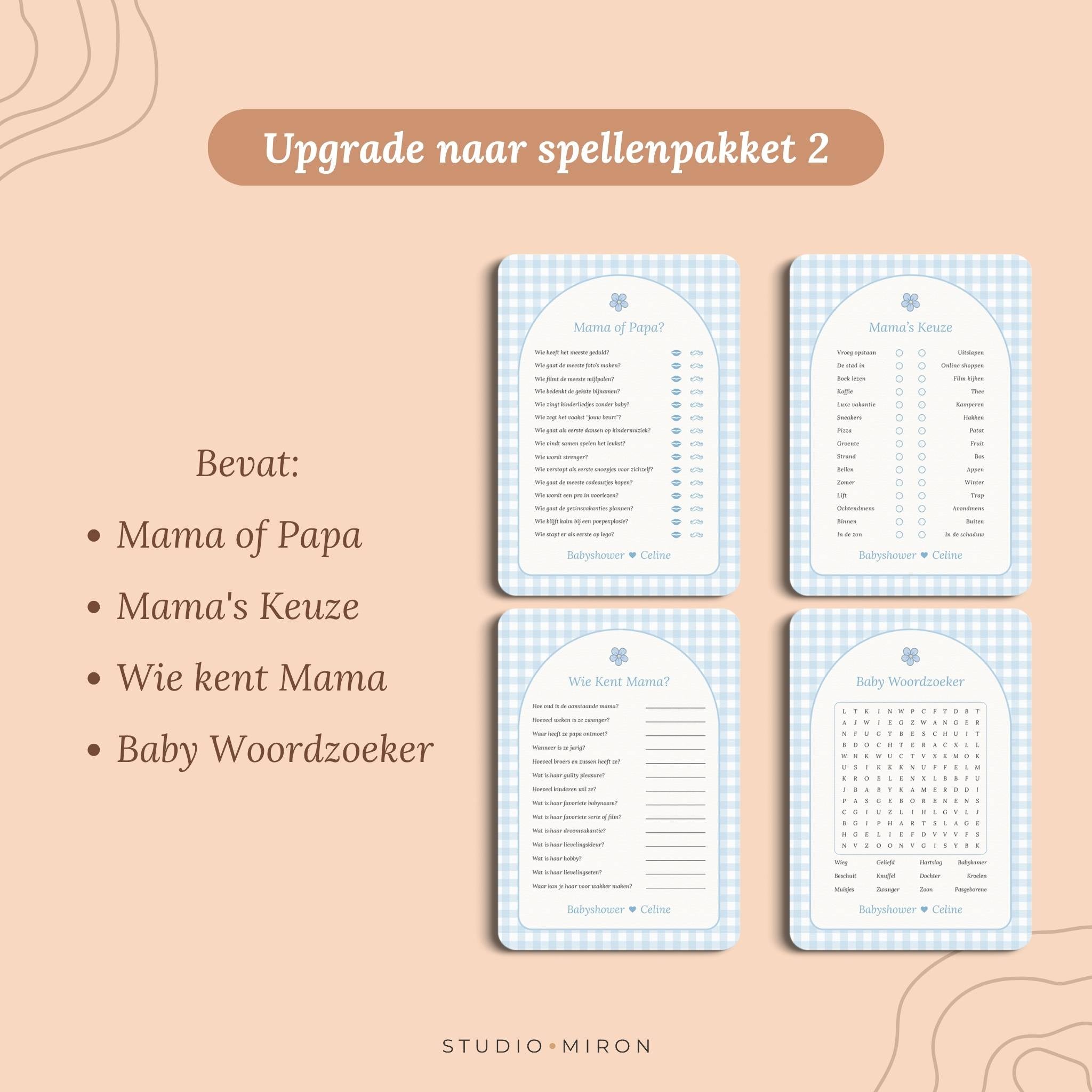 Mama of Papa | Gingham Blauw