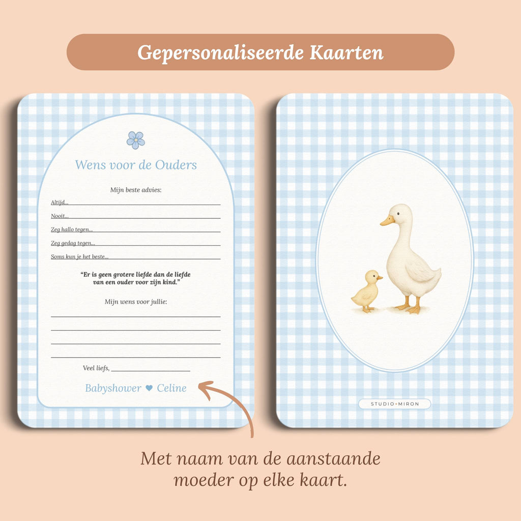 Wens voor de Ouders | Gingham Blauw