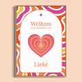 Babyshower Welkomstposter in flower power stijl, gepersonaliseerd met naam – Studio Miron