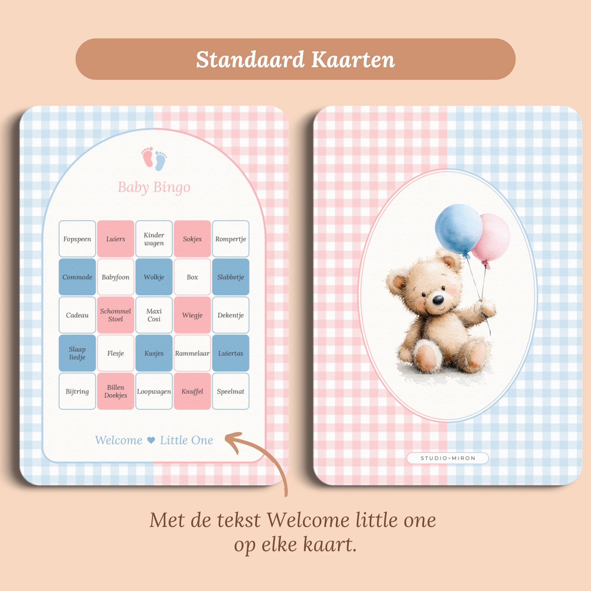 Baby Bingo | Gingham Roze-Blauw