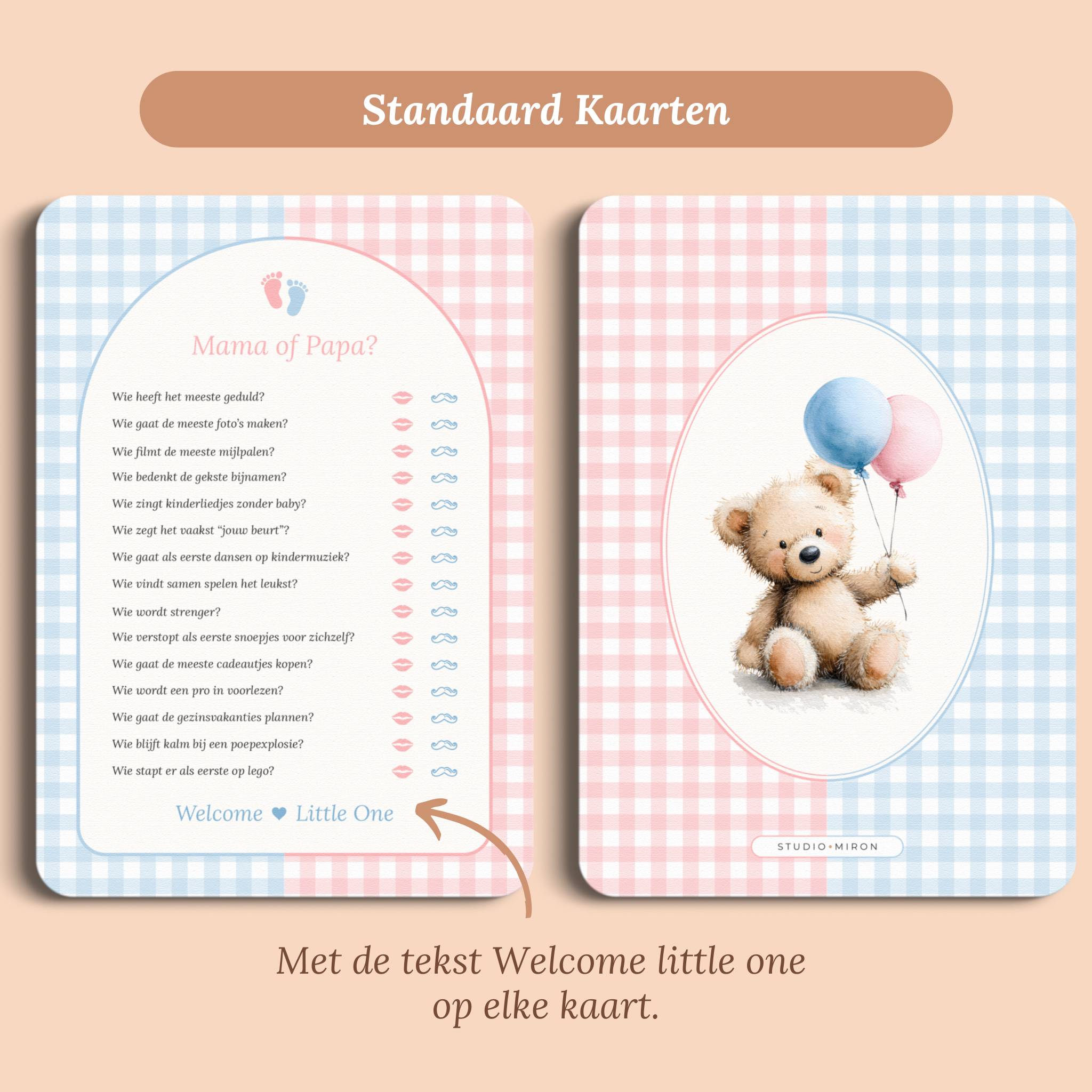 Mama of Papa | Gingham Roze-Blauw