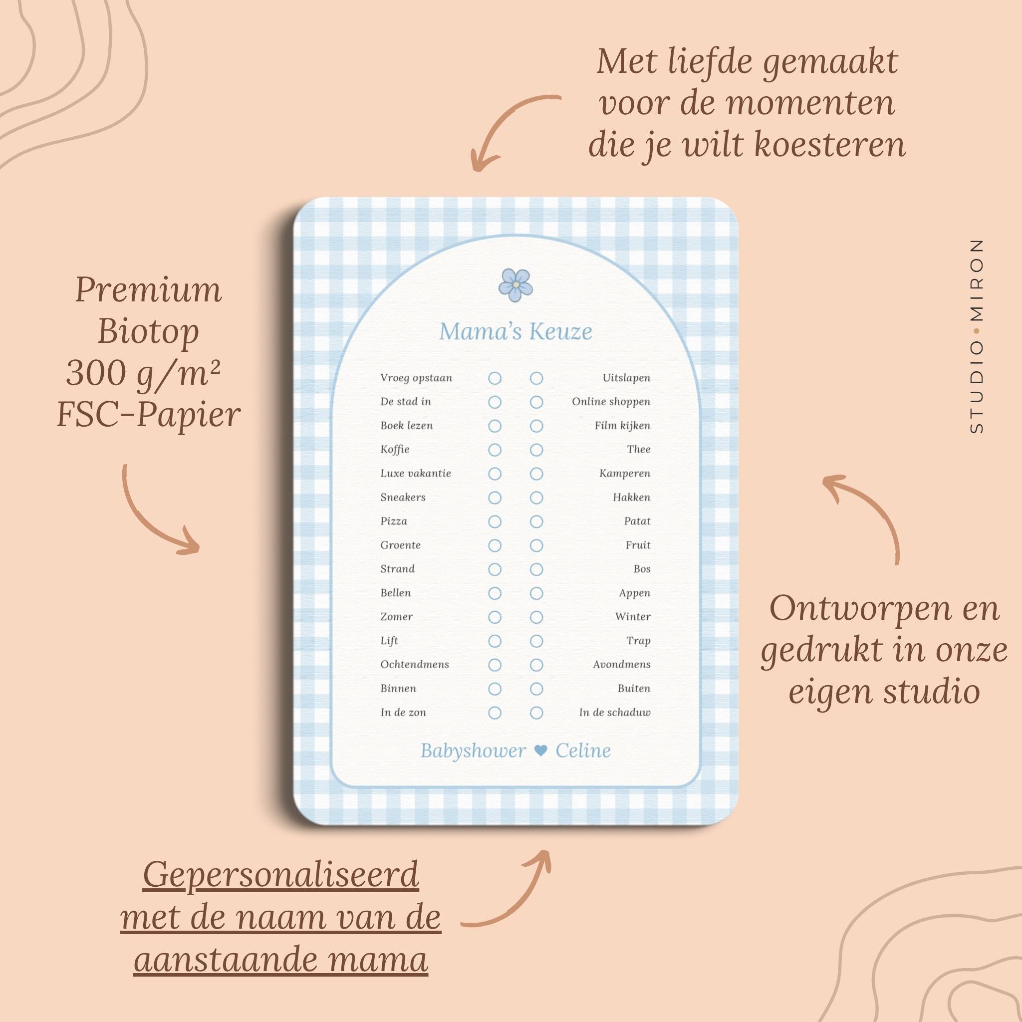 Mama's Keuze | Gingham Blauw