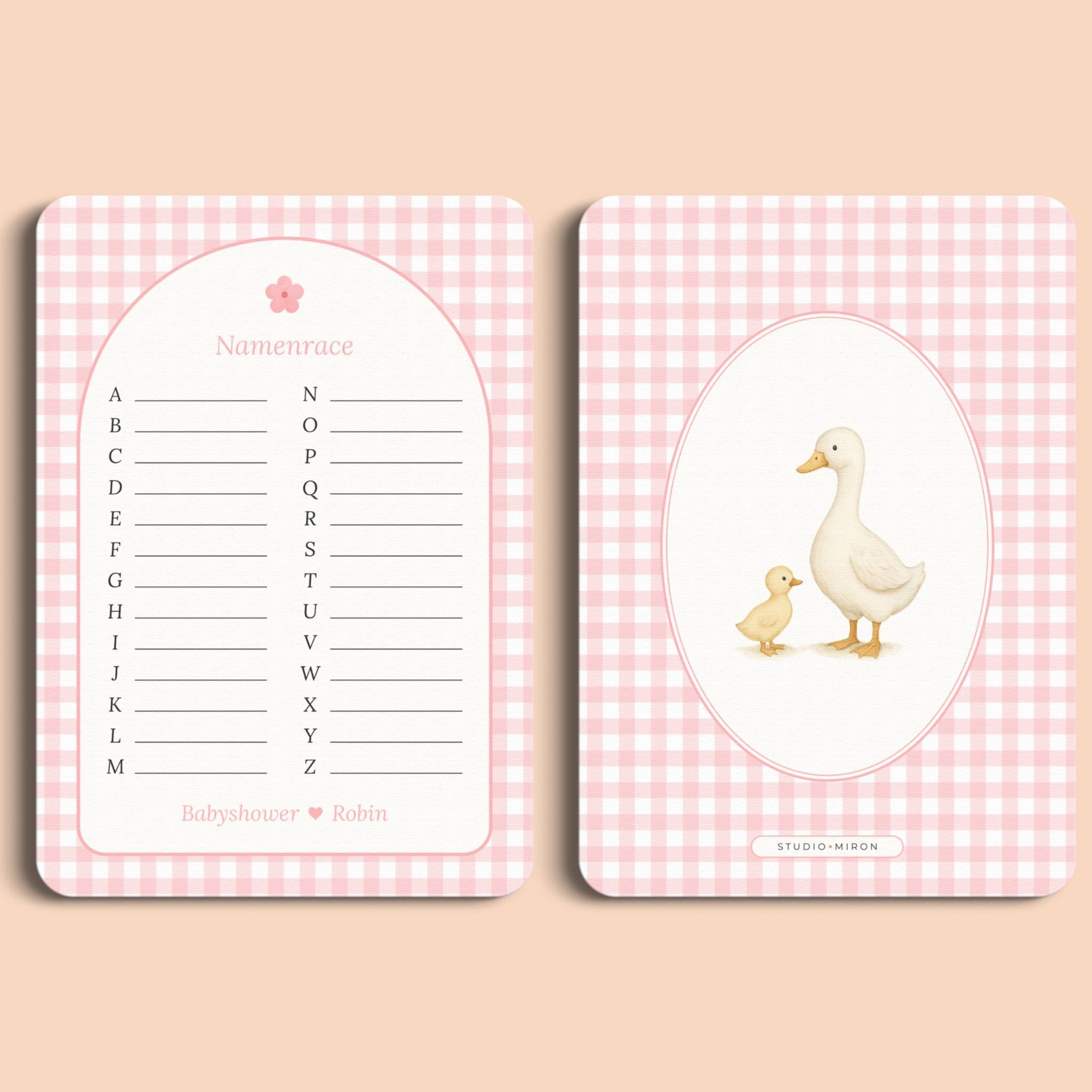 Namenrace | Gingham Roze