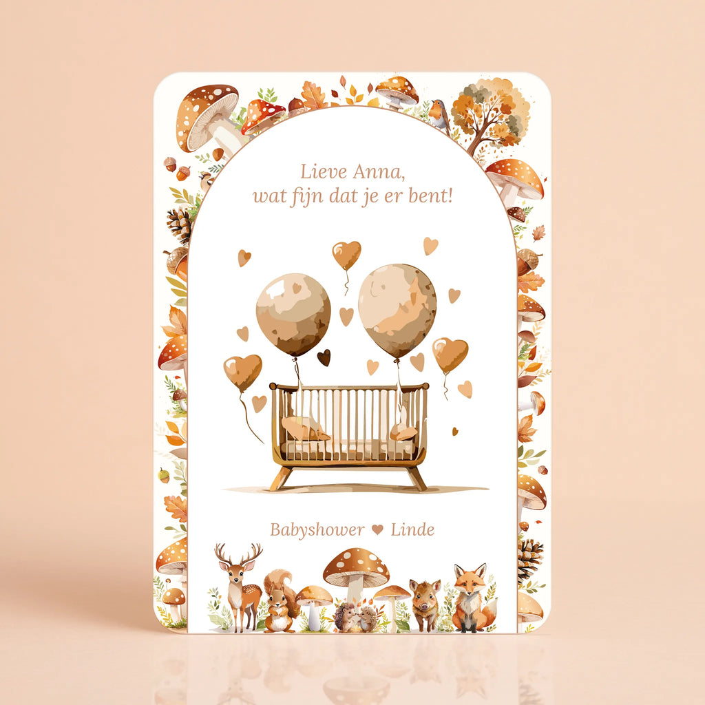 Mini Welkomstbord A6 - Naamkaart | Bosdieren